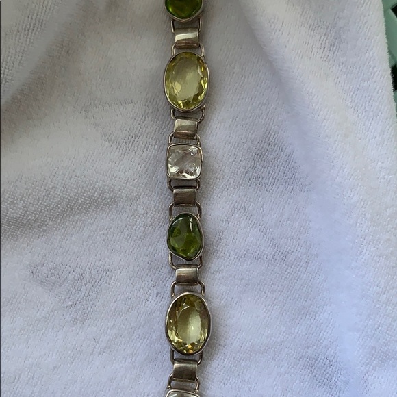 Sterling silver, citrine, peridot, and quartz - Picture 4 of 5